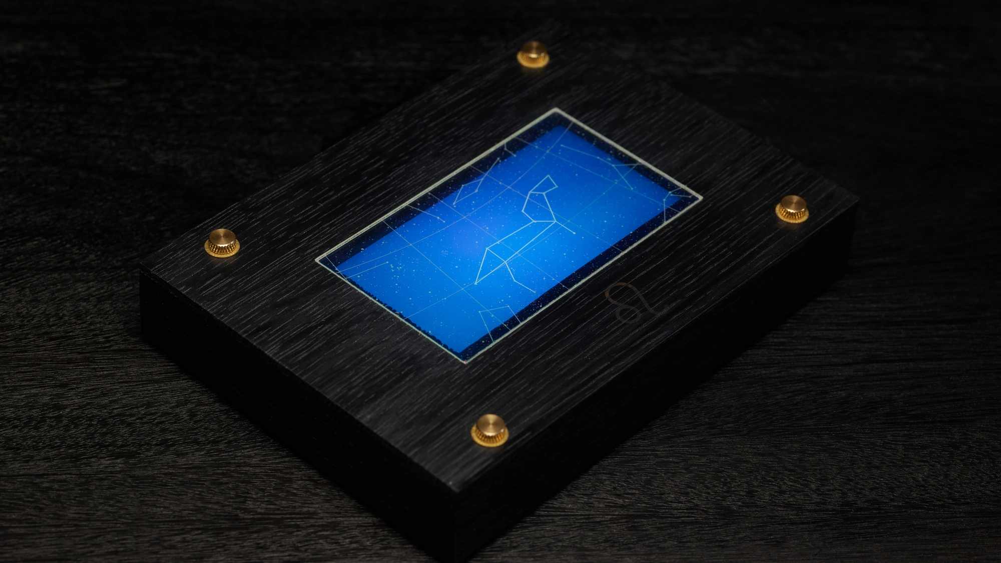 Zodiac base with the Leo constellation lit in blue