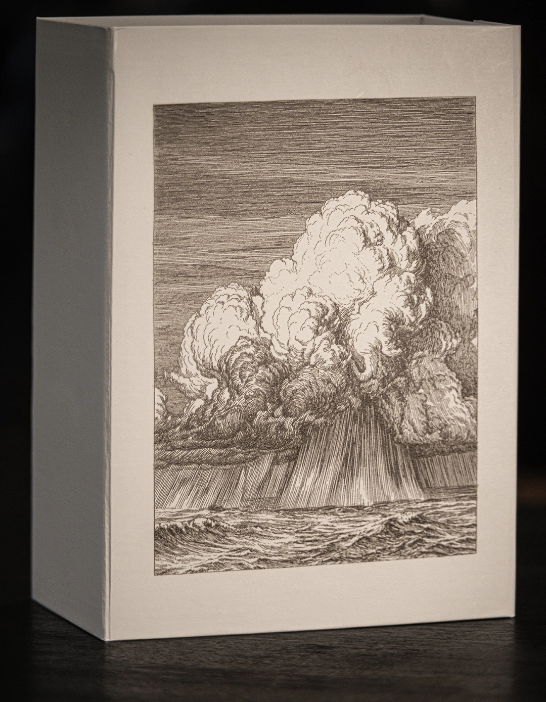 Somnium case exterior, debossed seascape